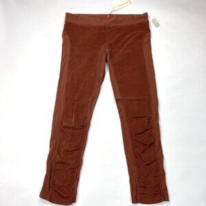 XCVI‎ Cord OSLO Leggings Women XL NWT Stretch Cotton Elastic Waistband Ruched